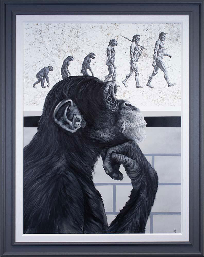 Dean Martin Artwork: Devolution of Evolution Original framed Dean Martin Artwork: Devolution of Evolution Original framed